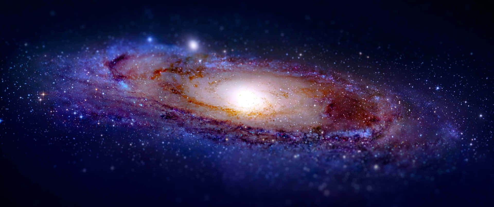 Hermosofondo De Pantalla Espacial De La Galaxia De Andrómeda Con Resolución 3440x1440. Fondo de pantalla