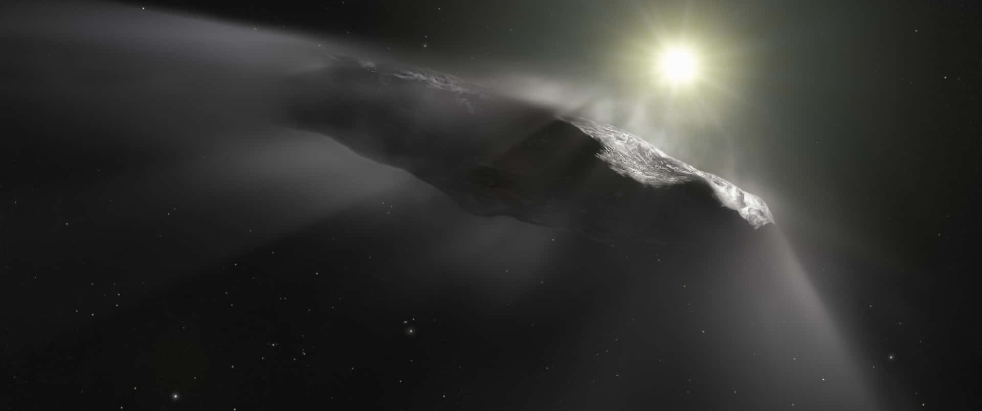 3440x1440weltraum Mysteriöser Interstellarer Asteroid Wallpaper