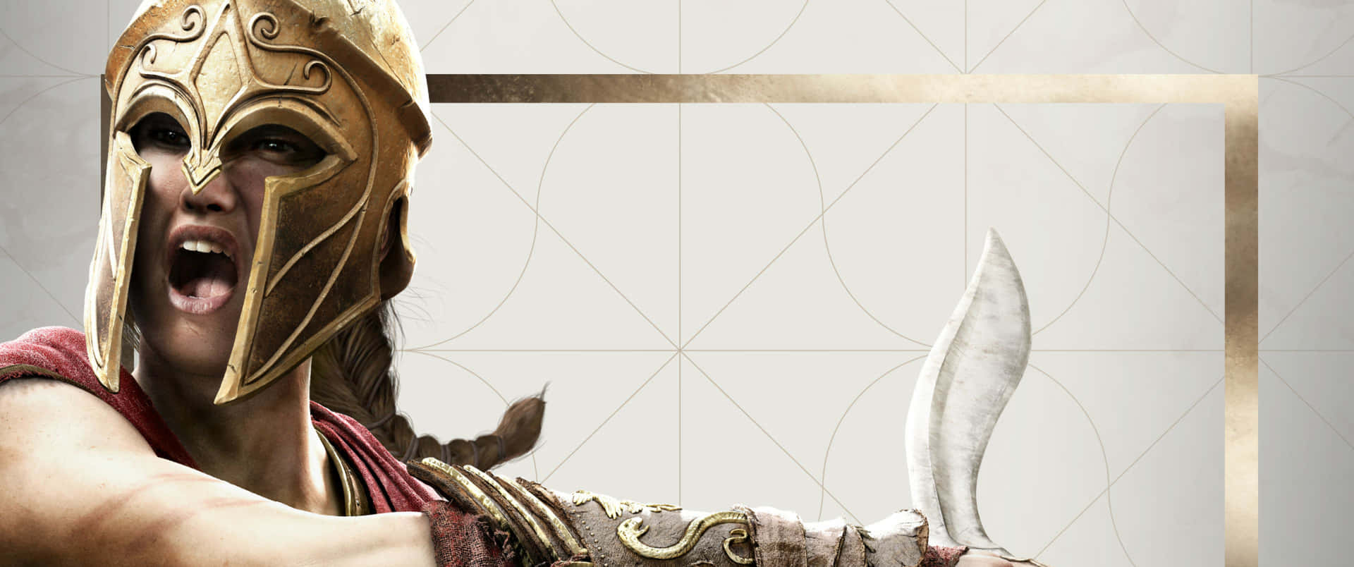 3440x1440p Assassin's Creed Odyssey Background Female Warrior Kassandra Background