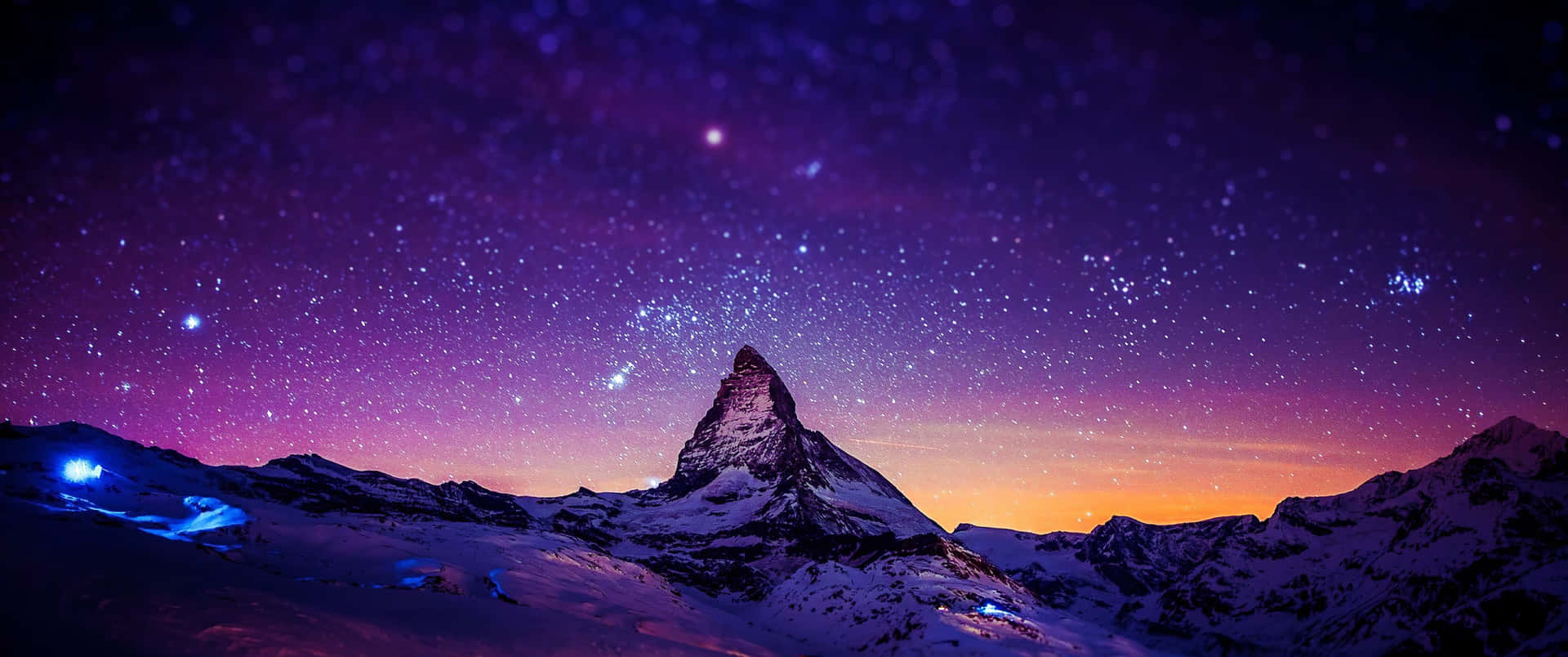 3440x1440p Snefuld Matterhorn bjerg baggrund