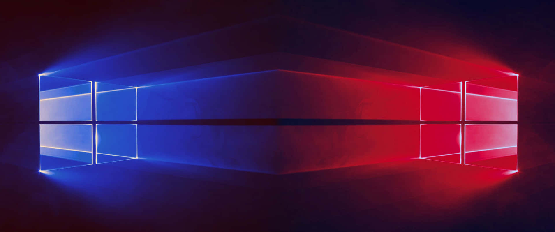 3440x1440pblå Röd Windows Bakgrundsbild