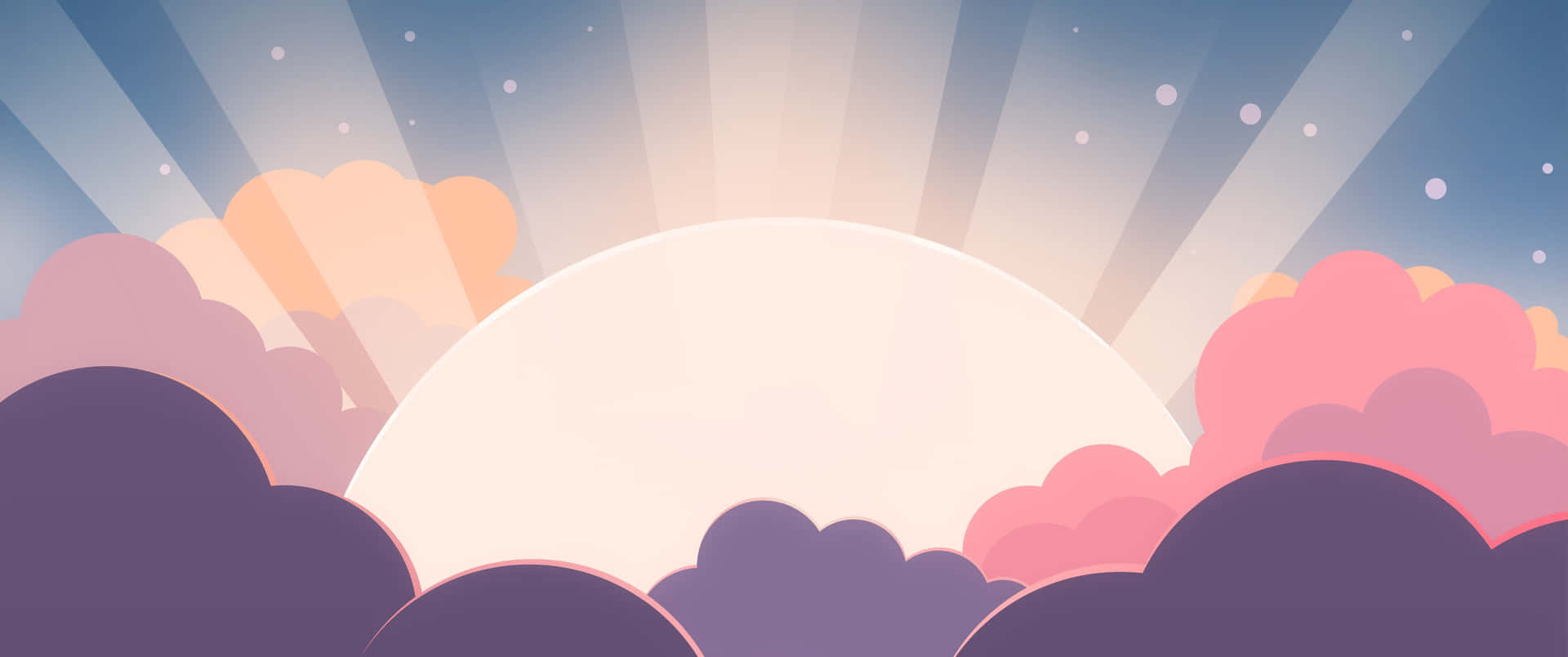 3440x1440p Vector Sun And Clouds Background