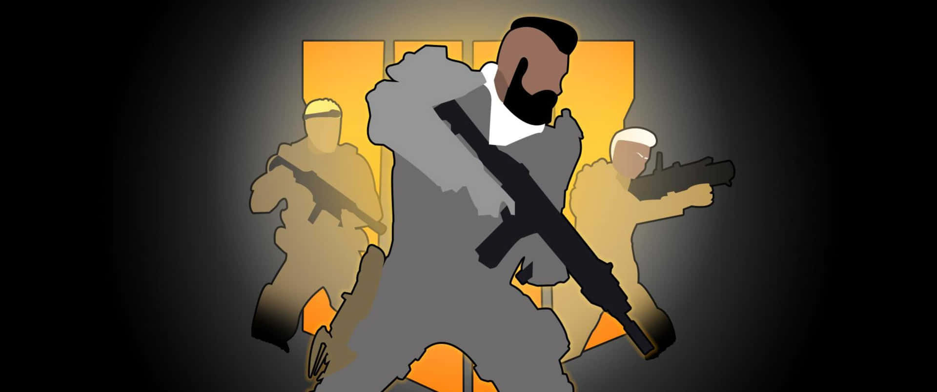 A Cartoon Of A Man Holding A Gun
