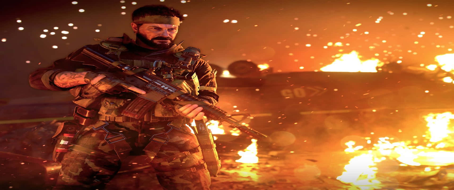 3440x1440pbrennender Hintergrund Von Call Of Duty Black Ops Cold War