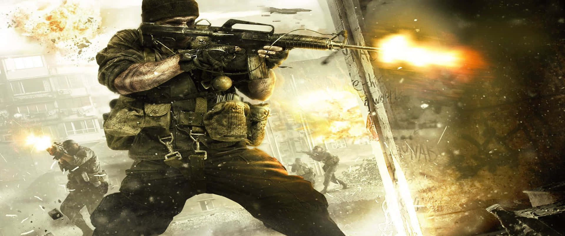 3440x1440pfläckig Call Of Duty Black Ops Cold War-bakgrund