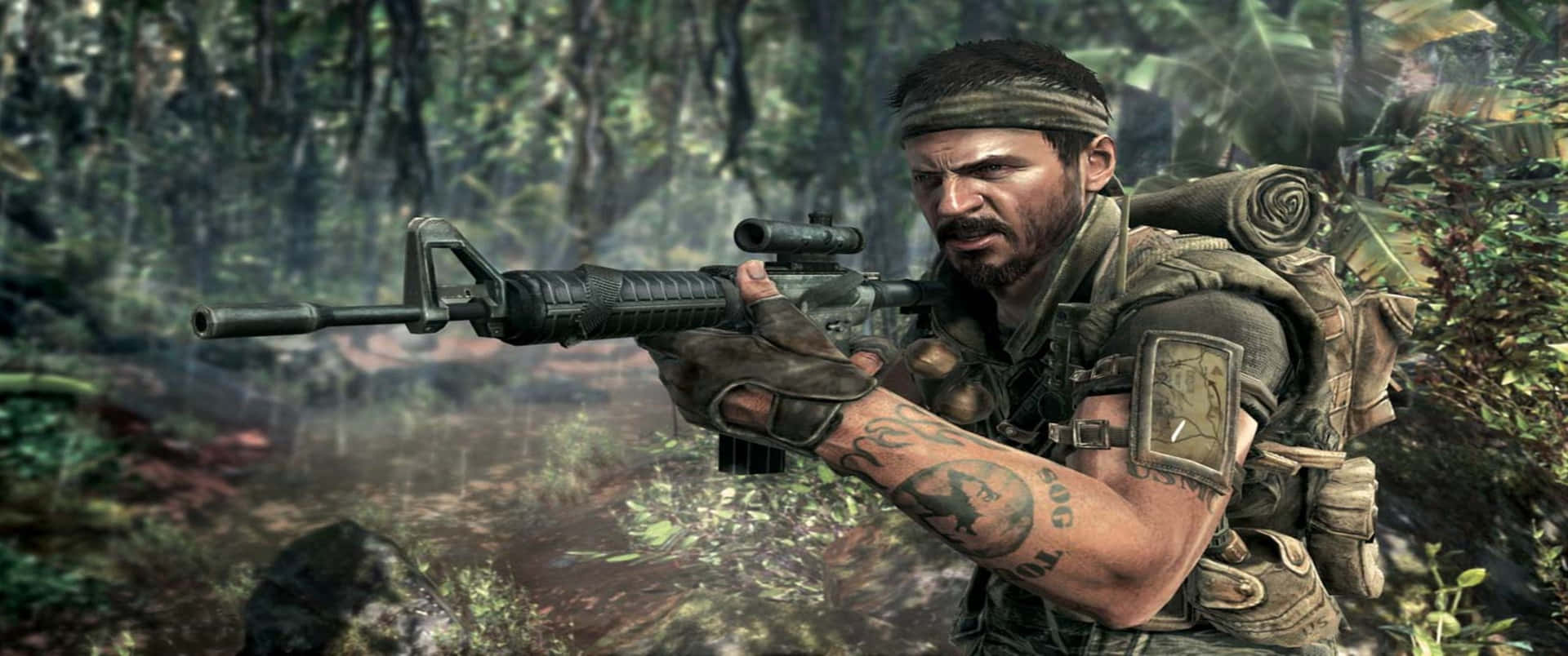 3440x1440p Call Of Duty Black Ops Cold War Jungle baggrund.