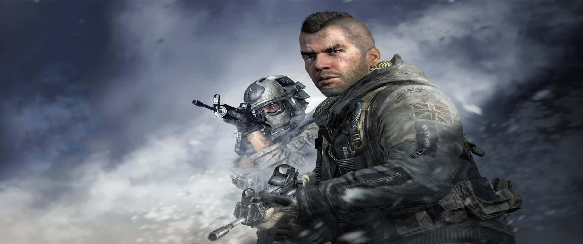 Fondode Pantalla De Call Of Duty Modern Warfare De Close-up Mactavish En Resolución De 3440x1440p.