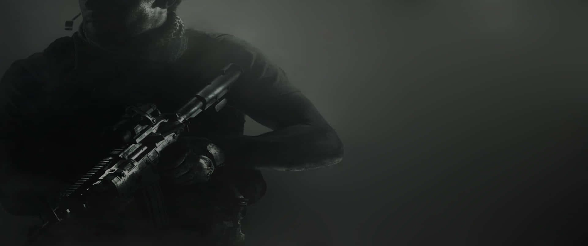 Soldatmed Gevär 3440x1440p Bakgrundsbild För Call Of Duty Modern Warfare