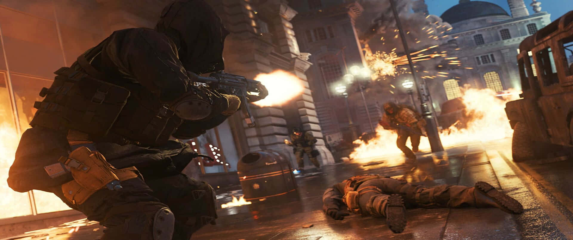 Soldier Shooting Enemy 3440x1440p Call Of Duty Modern Warfare Background