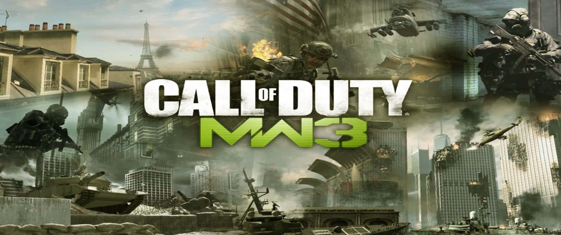 Kollageav Scener 3440x1440p Call Of Duty Modern Warfare-bakgrund.