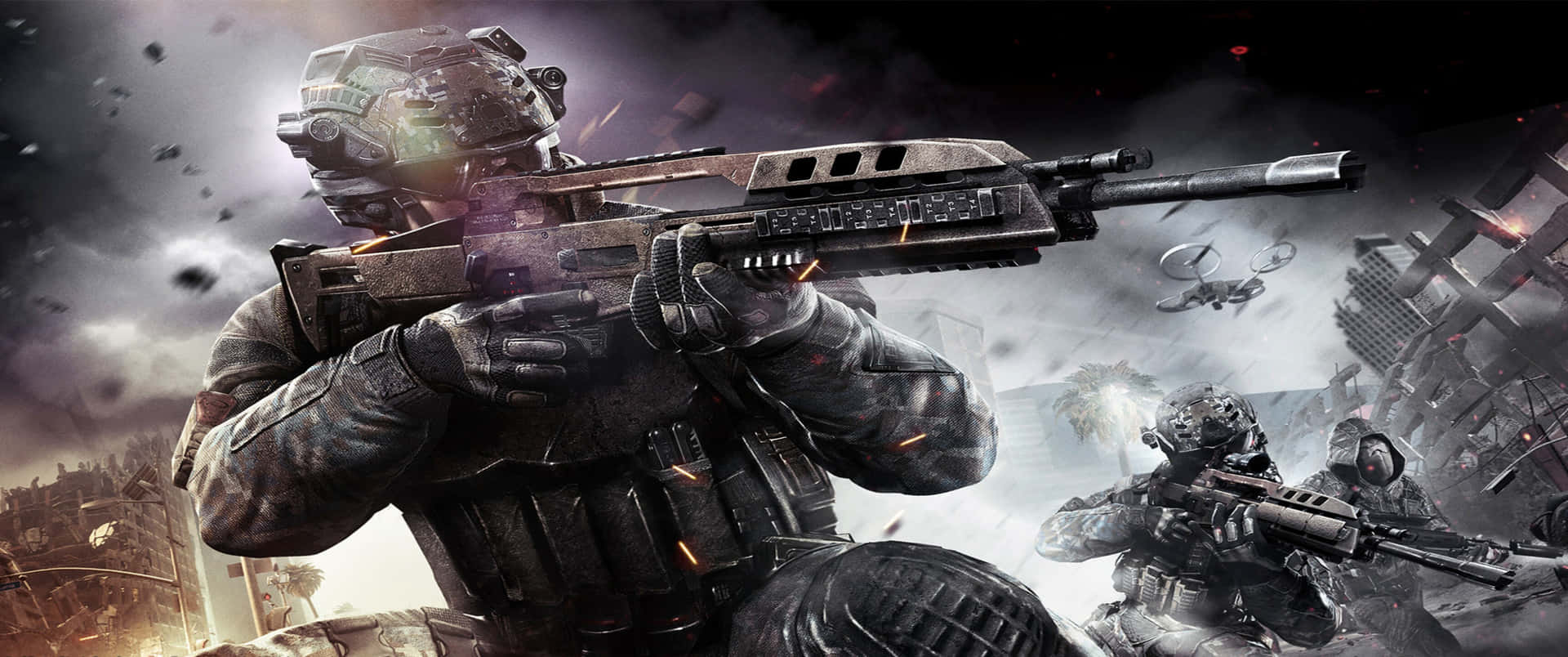 Närbildav Soldat 3440x1440p Call Of Duty Modern Warfare Bakgrund.