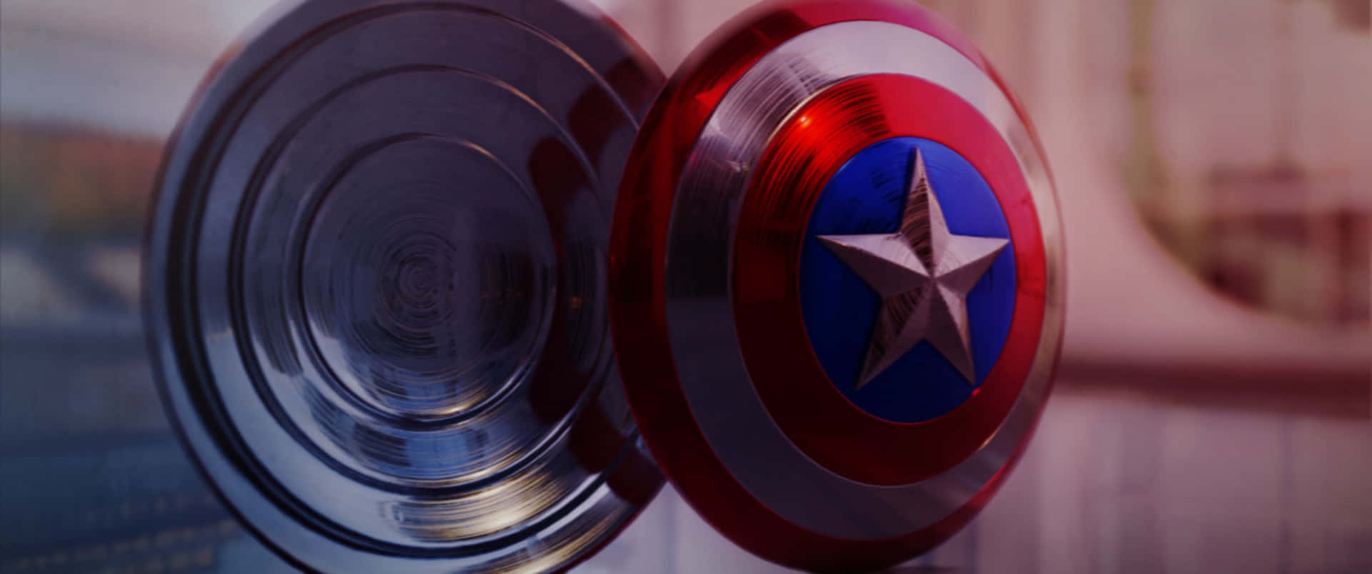 Captain America shield at 3440x1440p