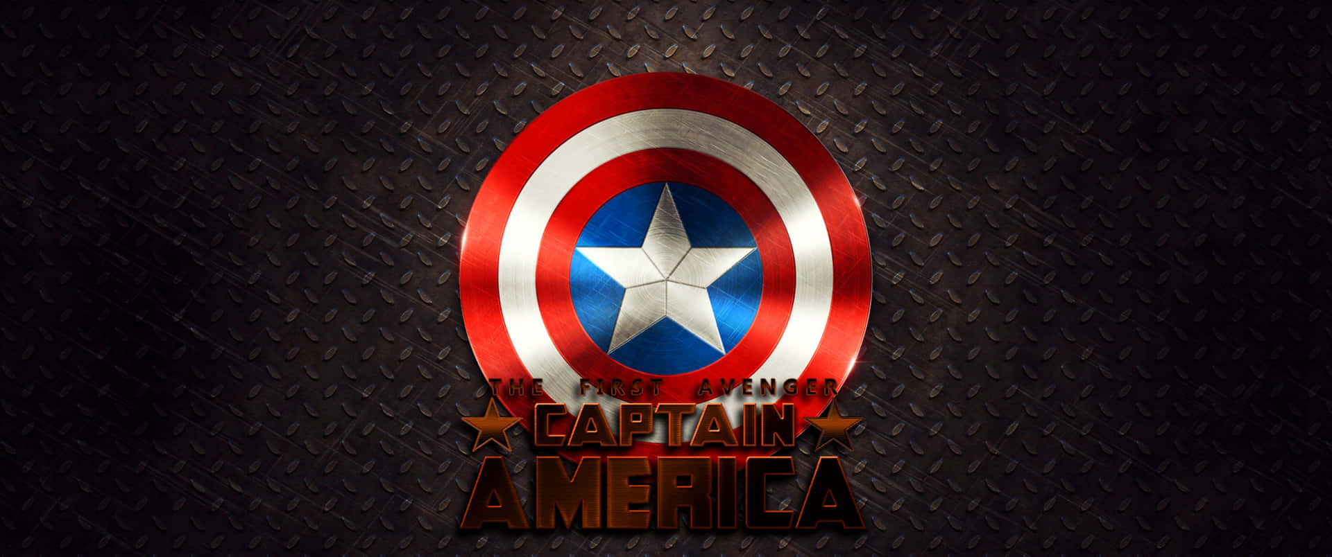 Marvel superhero Captain America looks powerful and determined
