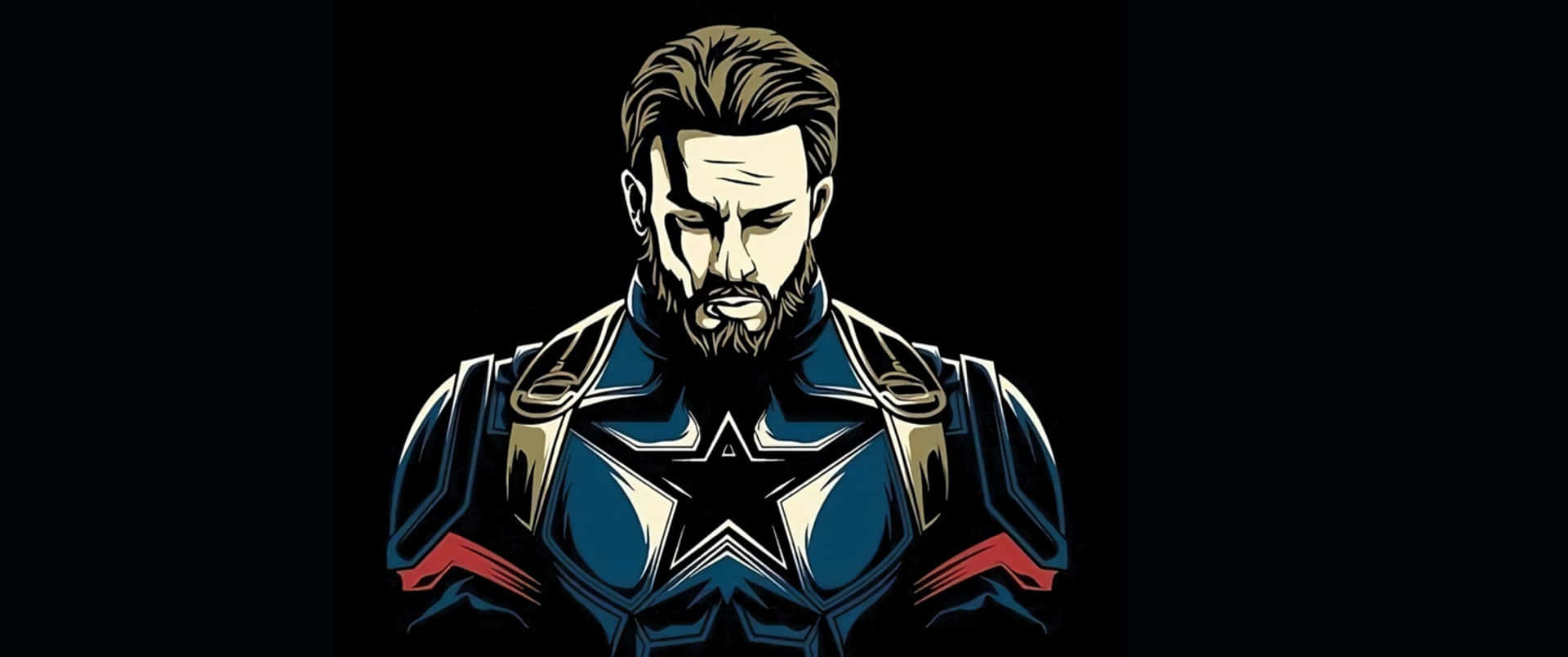Sfondoad Alta Risoluzione Degli Stati Uniti D'america Con Captain America
