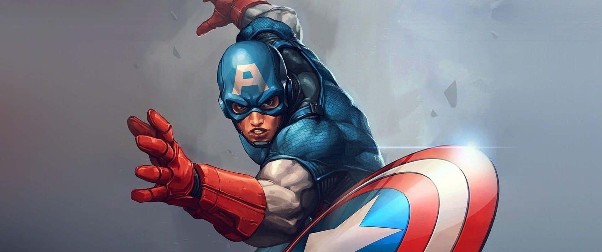 Captain America Armed for Battle