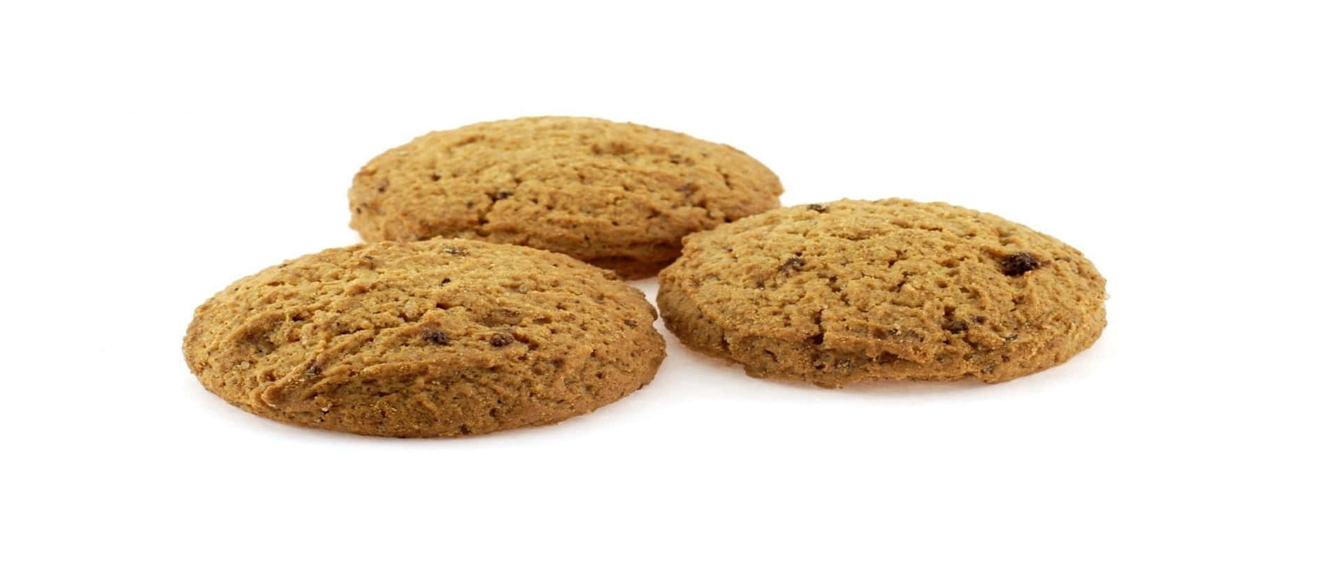 Tre friske bagte snack 3440x1440p cookies baggrund