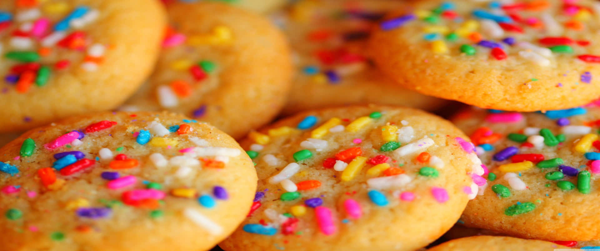 Close-up Photograph Sweet 3440x1440p Cookies Background