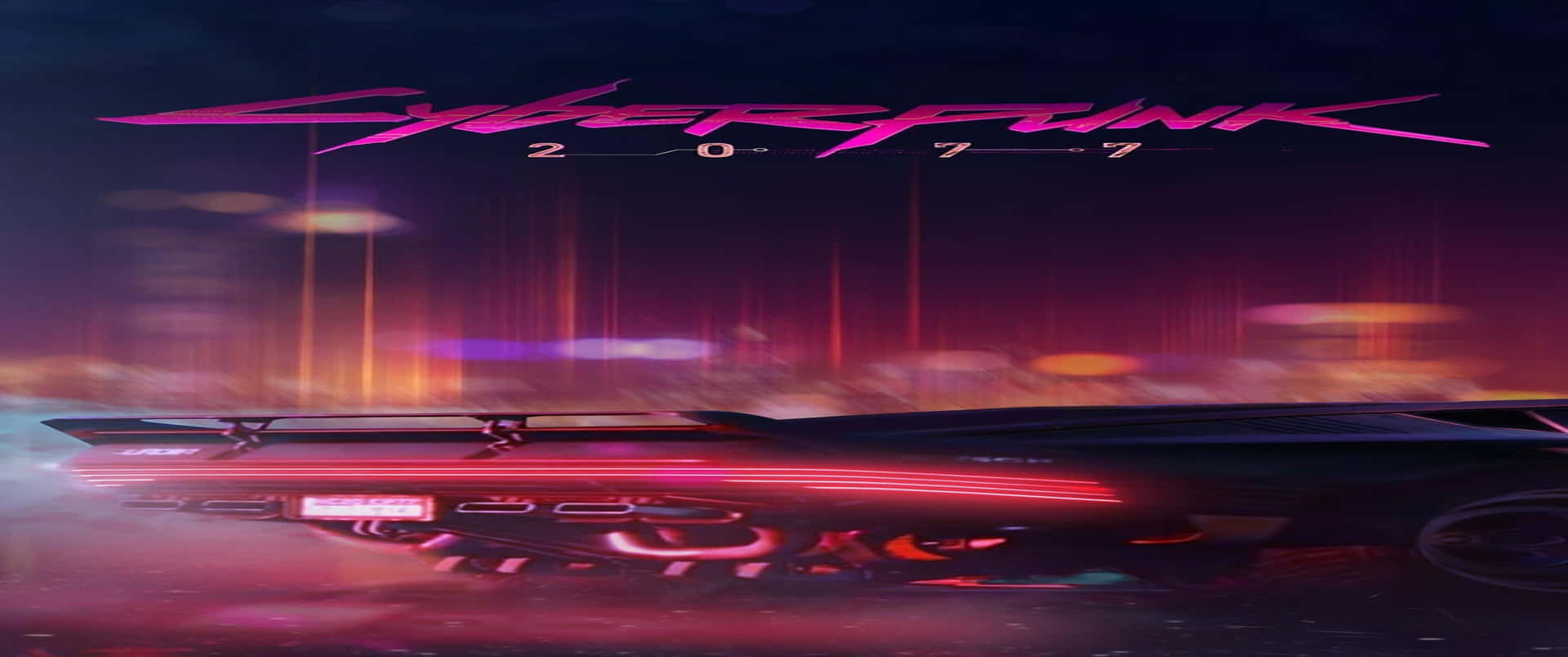 3440x1440p Cyberpunk 2077 Background Neon Lit Car Background