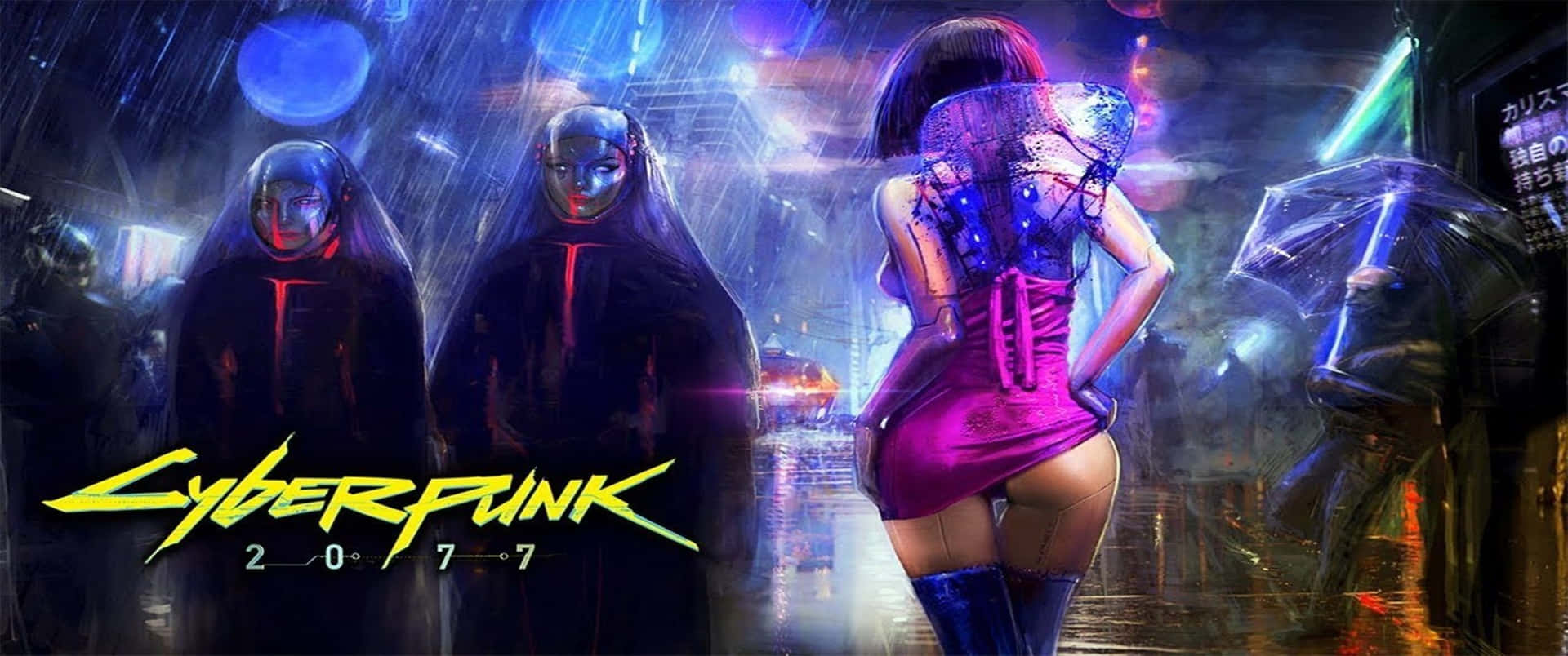 3440x1440p Cyberpunk 2077 Background Robotic Prostitute