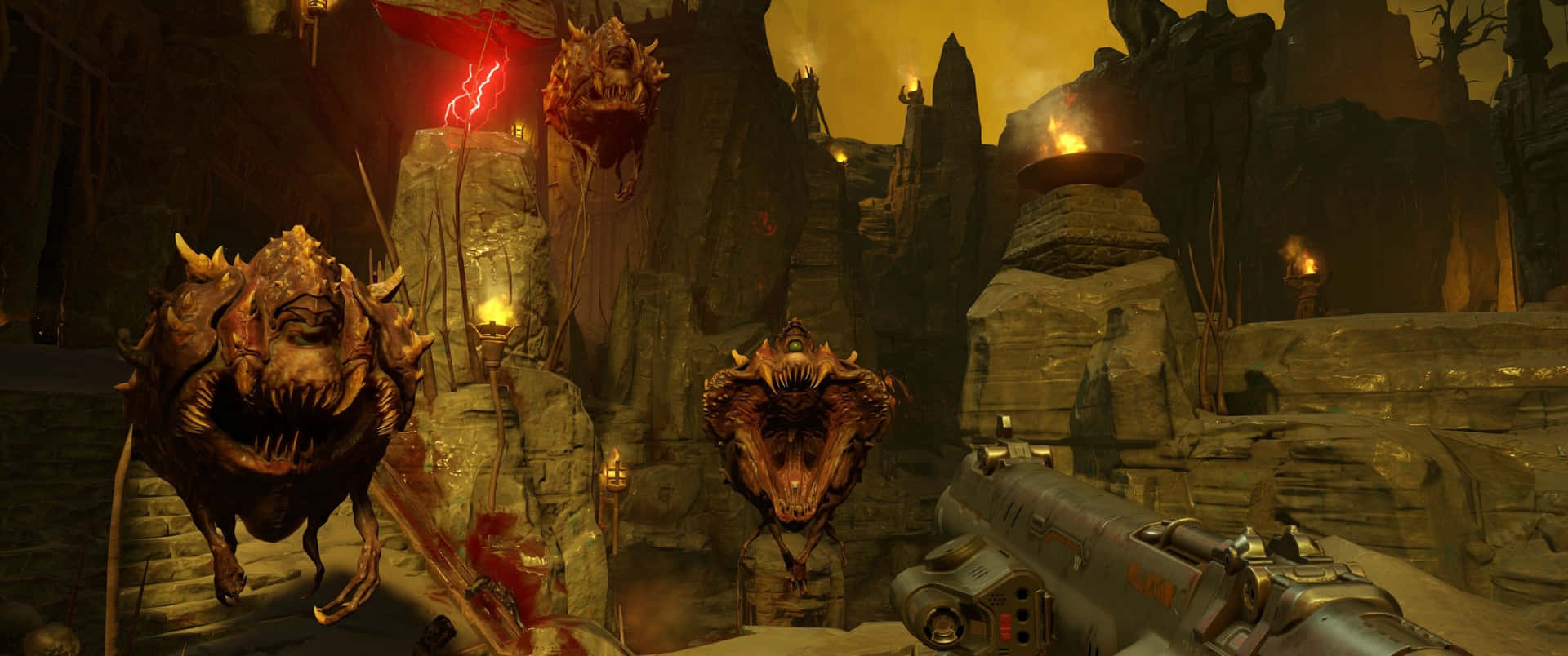 Experience Doom in its full glory with a 3440x1440p display