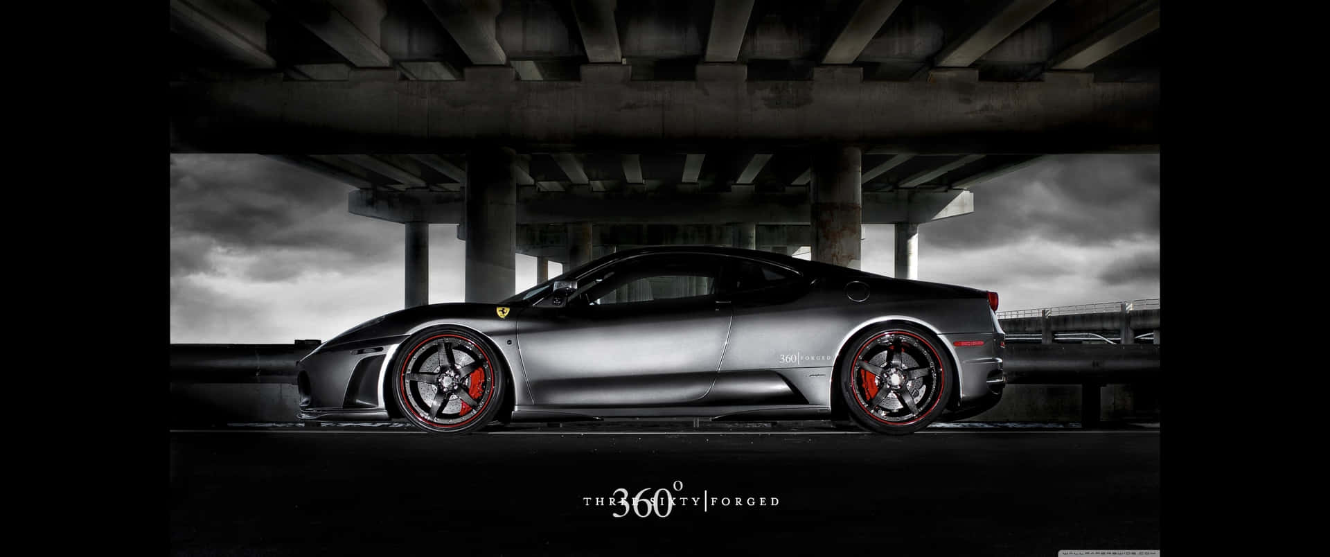 3440x1440p Ferrari Background Gray Background