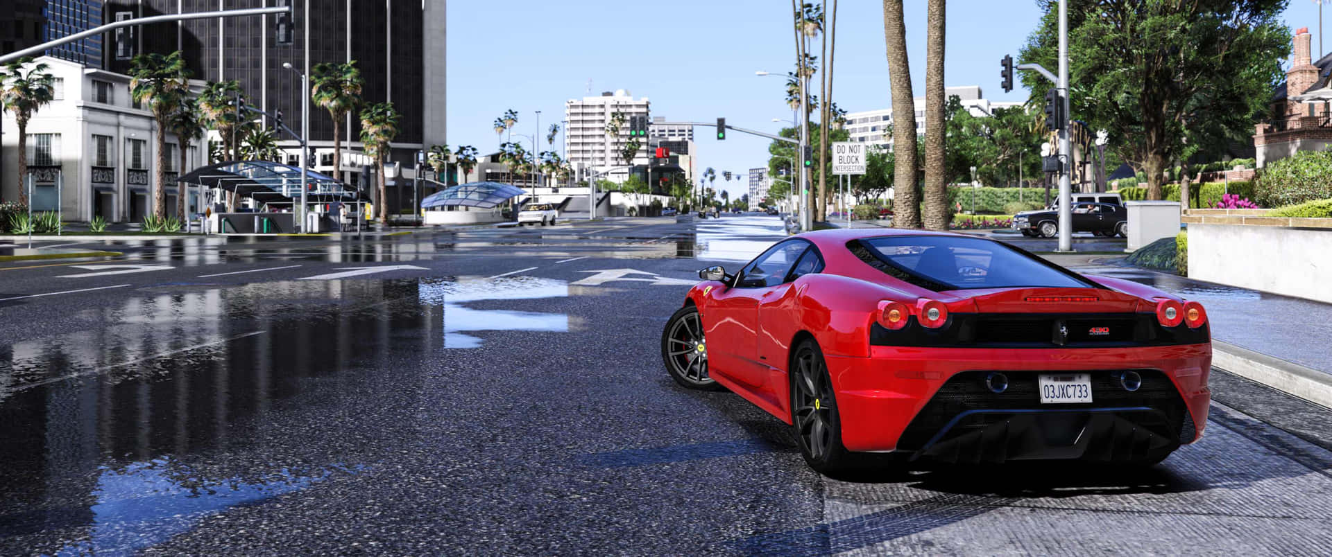 3440x1440p Ferrari Background Grand Theft Auto Background