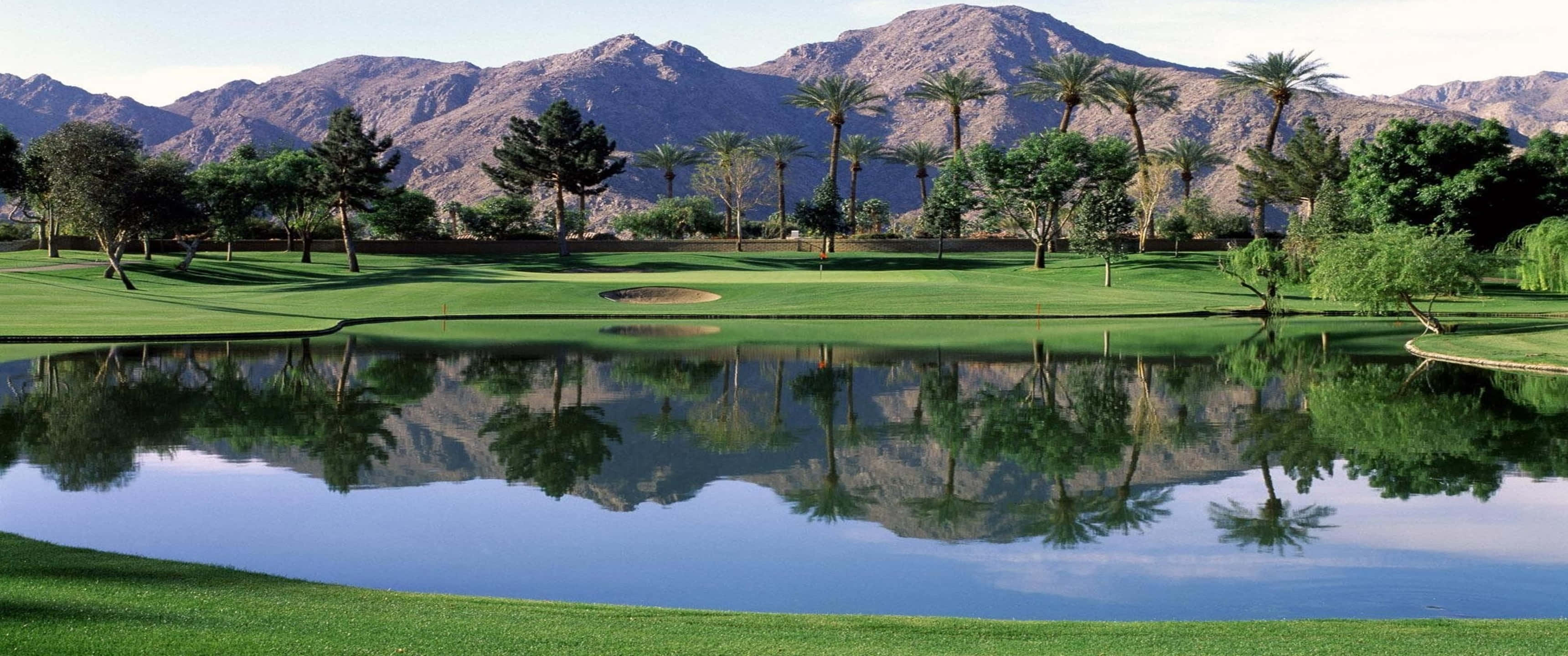 3440x1440p Golf Course Background With Pga West Background