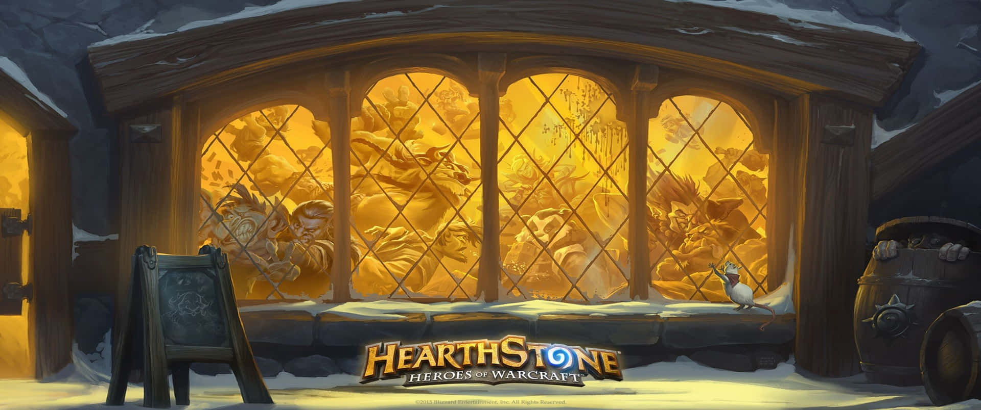 Wallpaper of a Hearthstone character in the 3440 x 1440p resolution