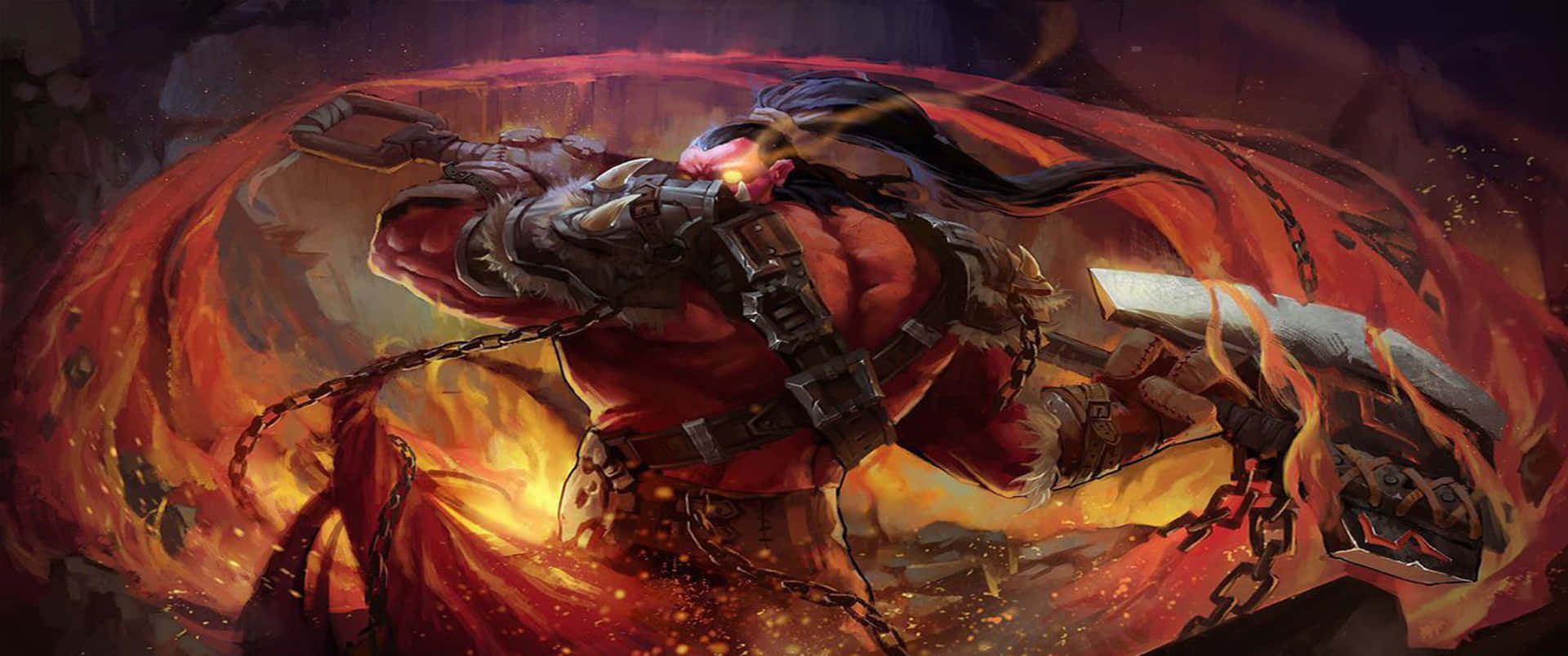 Hearthstone fans rejoice! Step into the arena with this epic 3440x1440p background.