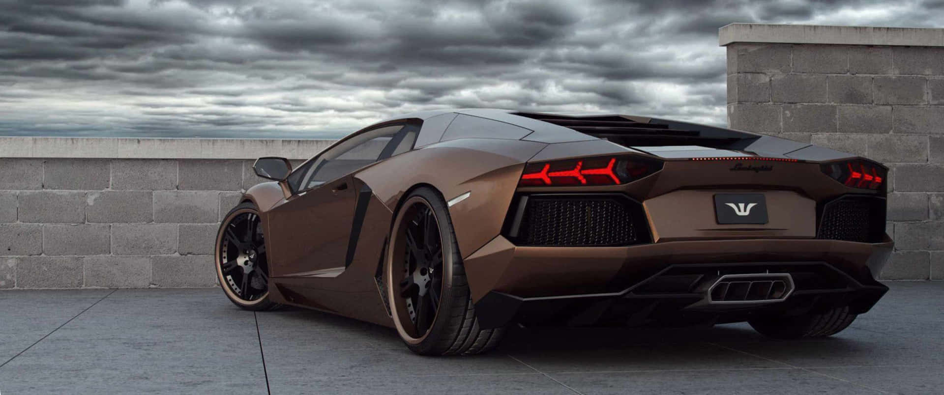 Luxusleistungzeige Deinen Lamborghini Auf Einem Hintergrund Mit 3440x1440p