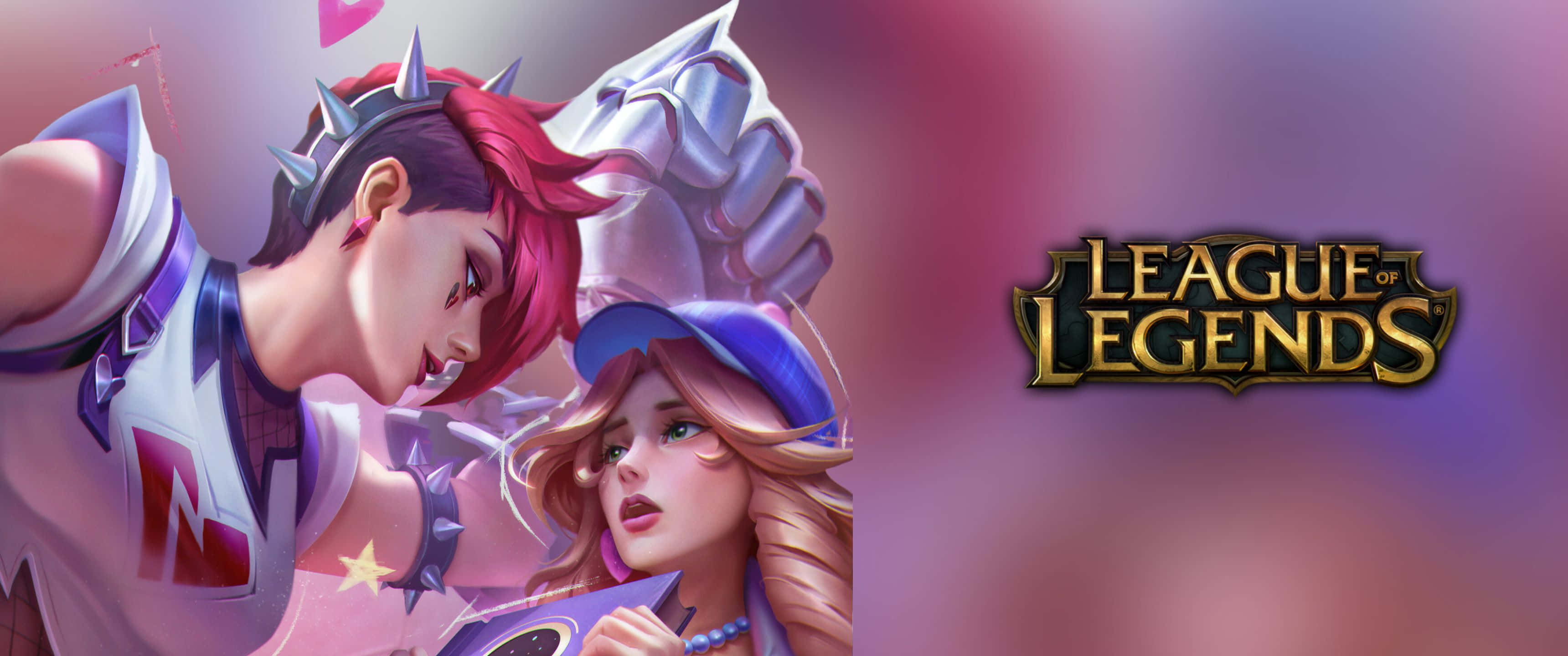 Caitlyn And Vi 3440x1440p League Of Legends Background