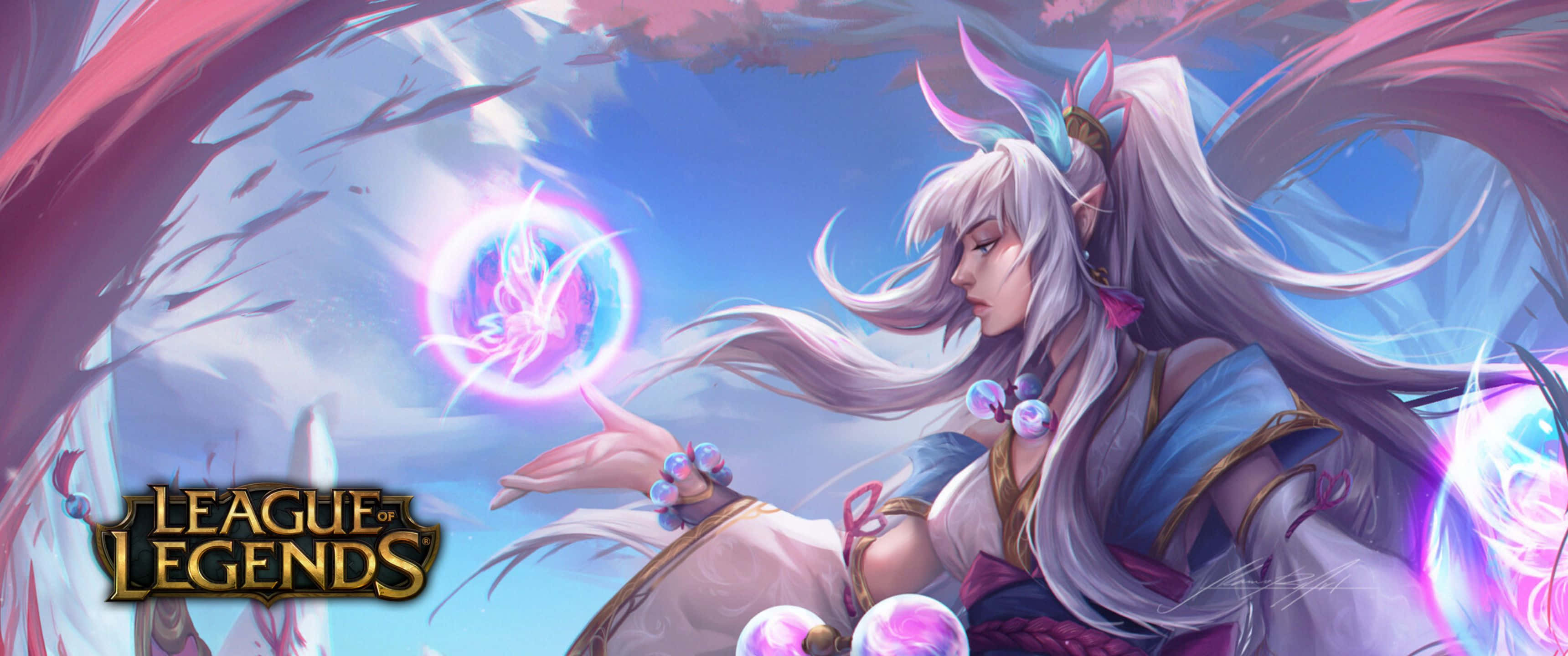 Spirit Blossom Syndra 3440x1440p League Of Legends Background