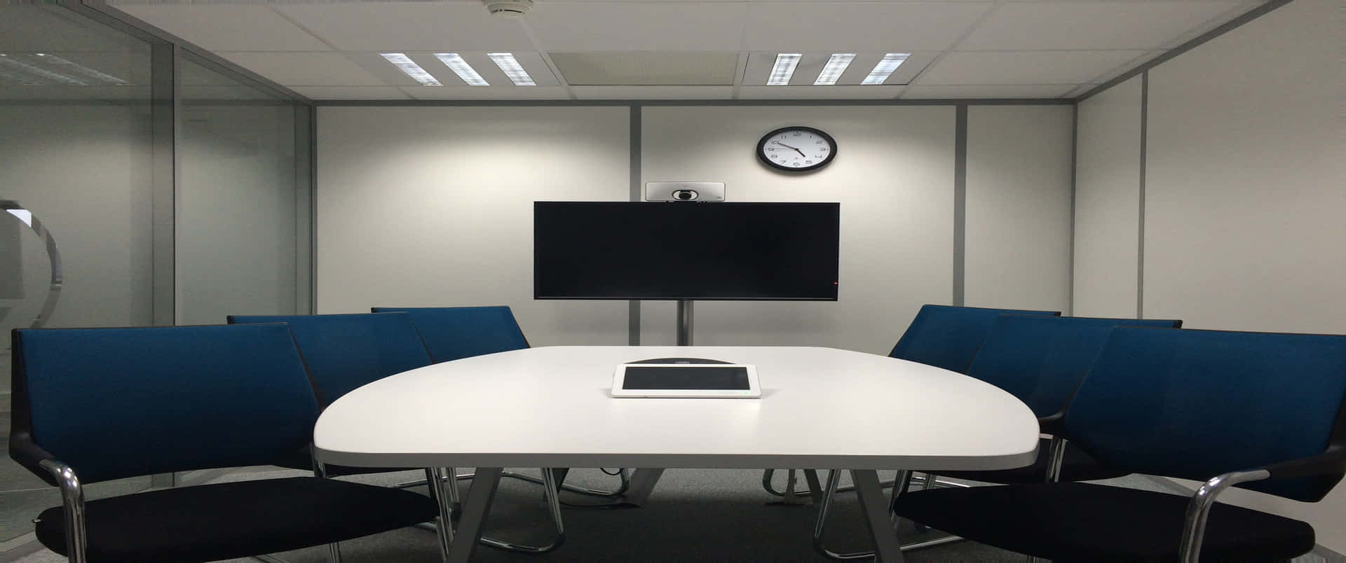 Virtual Conference Room 3440x1440p Office Background