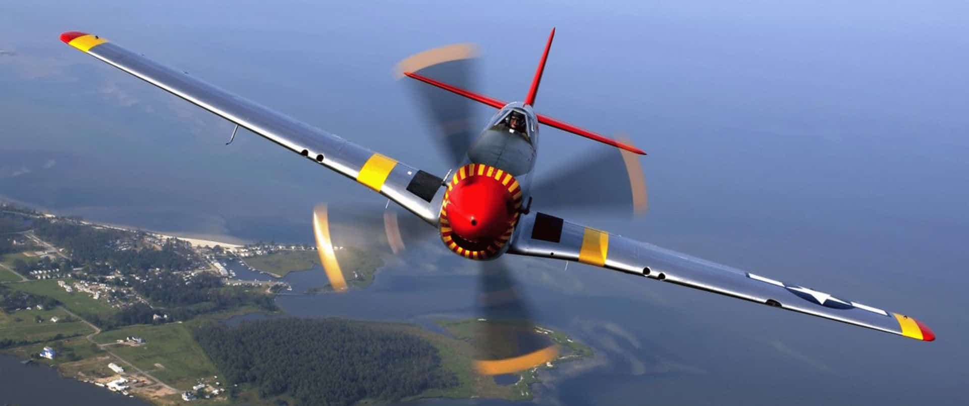 3440x1440p Plane North American P 51 Mustang Background