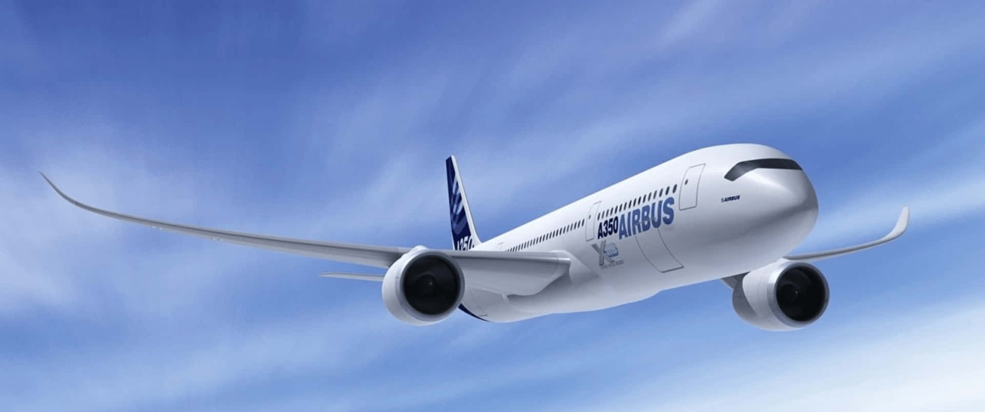 3440x1440p Plane Airbus A350 1000 Background