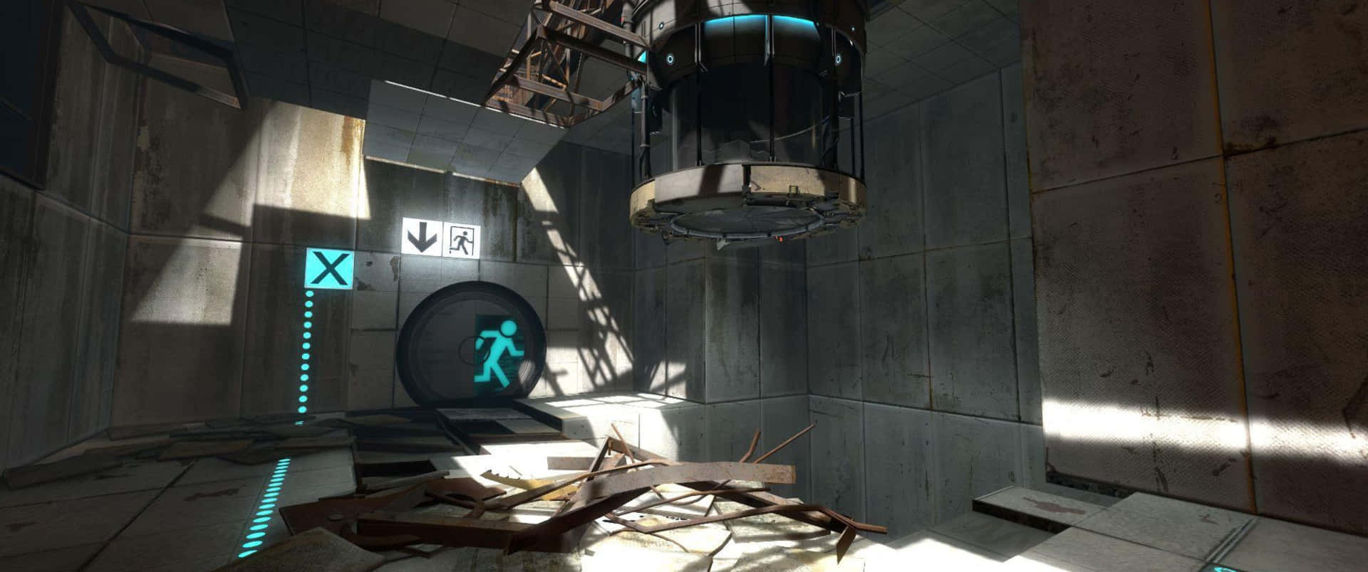 An Ace of Space - Play the classic video game Portal 2 in stunning 3440x1440p