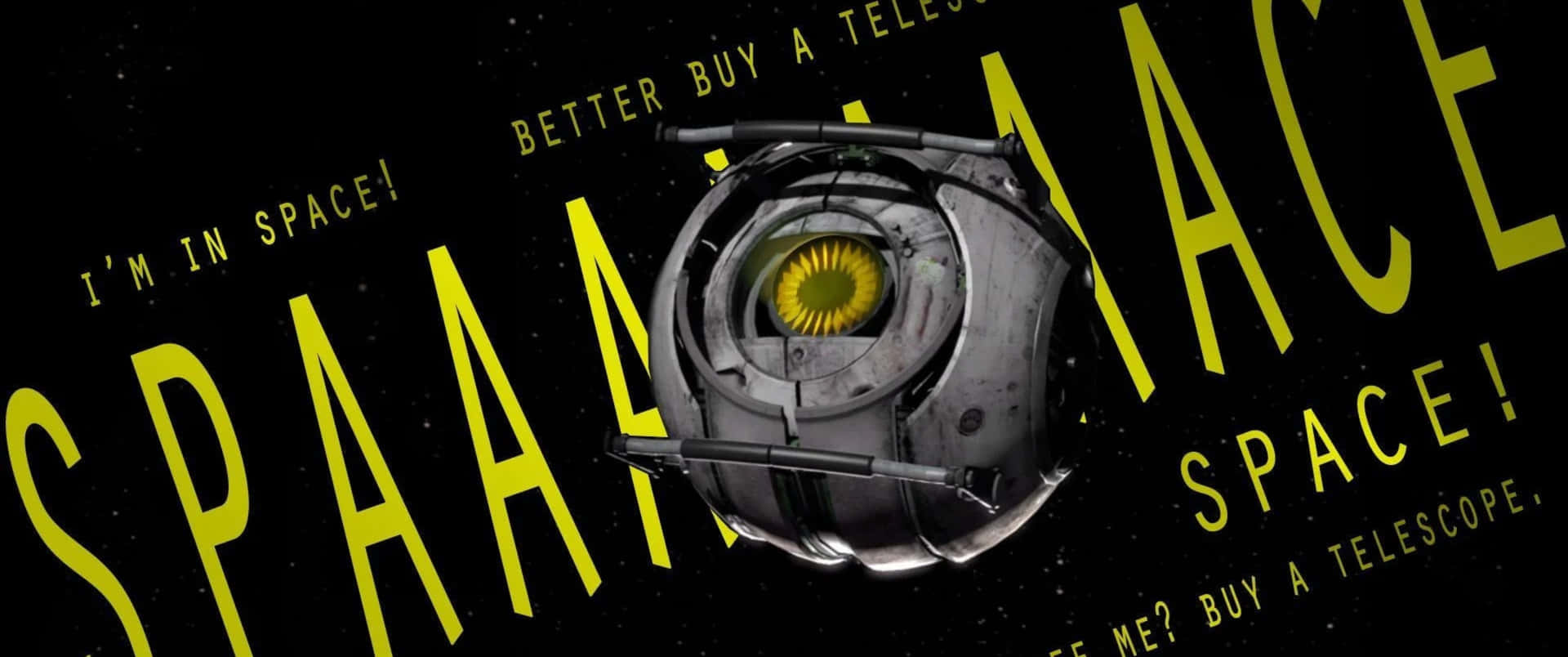 Spamaace Space - A Spacecraft With A Yellow And Black Background