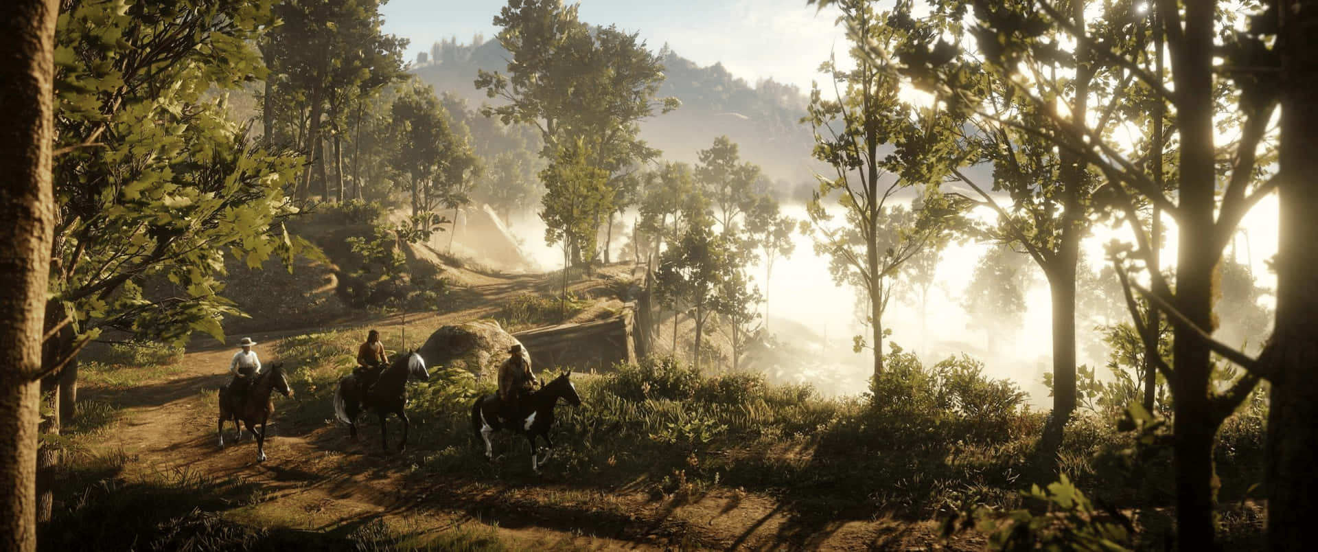 3440x1440pred Dead Redemption 2 Bakgrund Hösten.