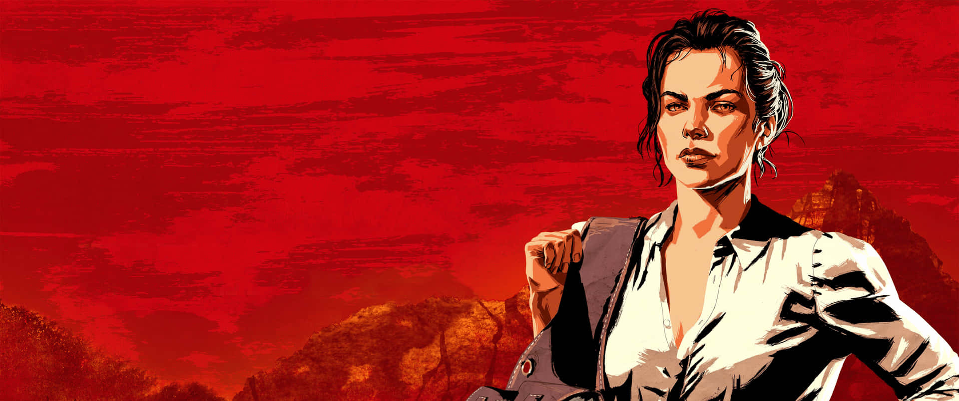 3440x1440p Red Dead Redemption 2 Background Abigail Background