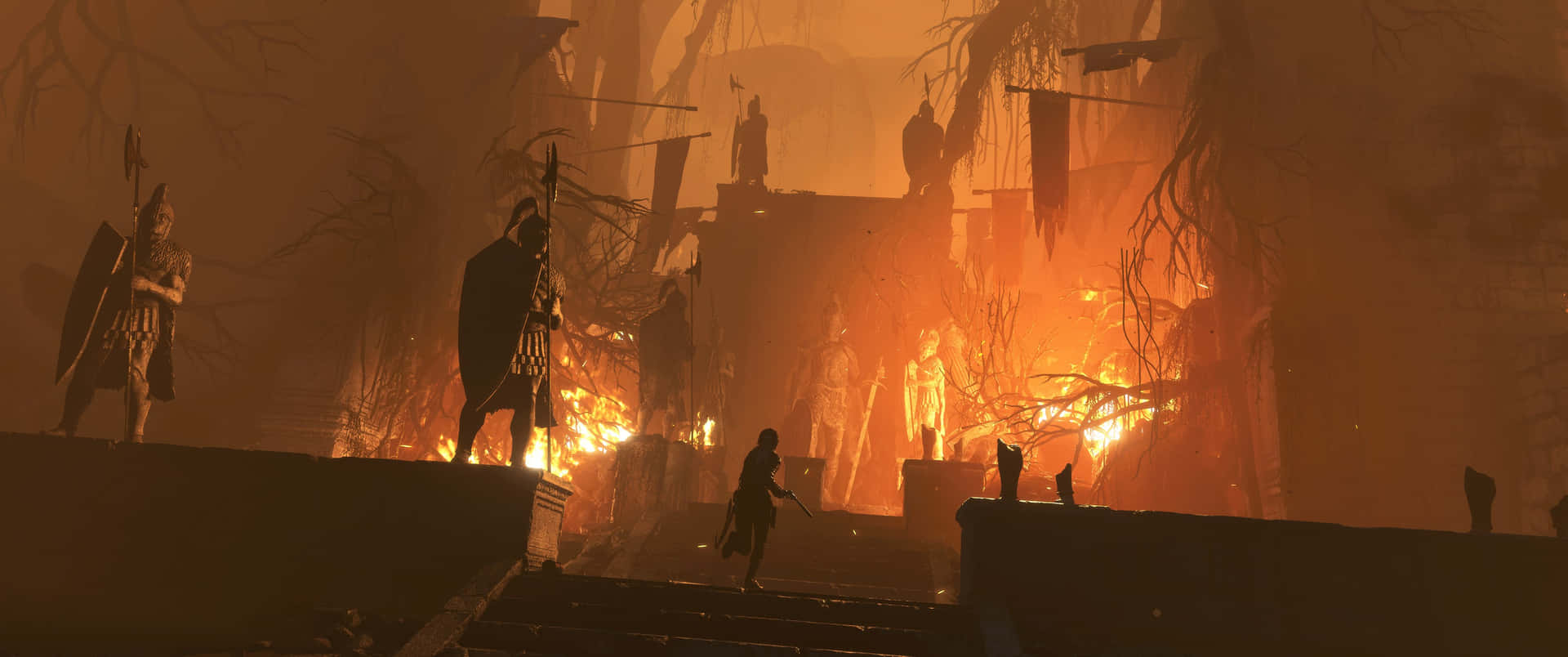 Denförlorade Staden 3440x1440p Rise Of The Tomb Raider Bakgrund.
