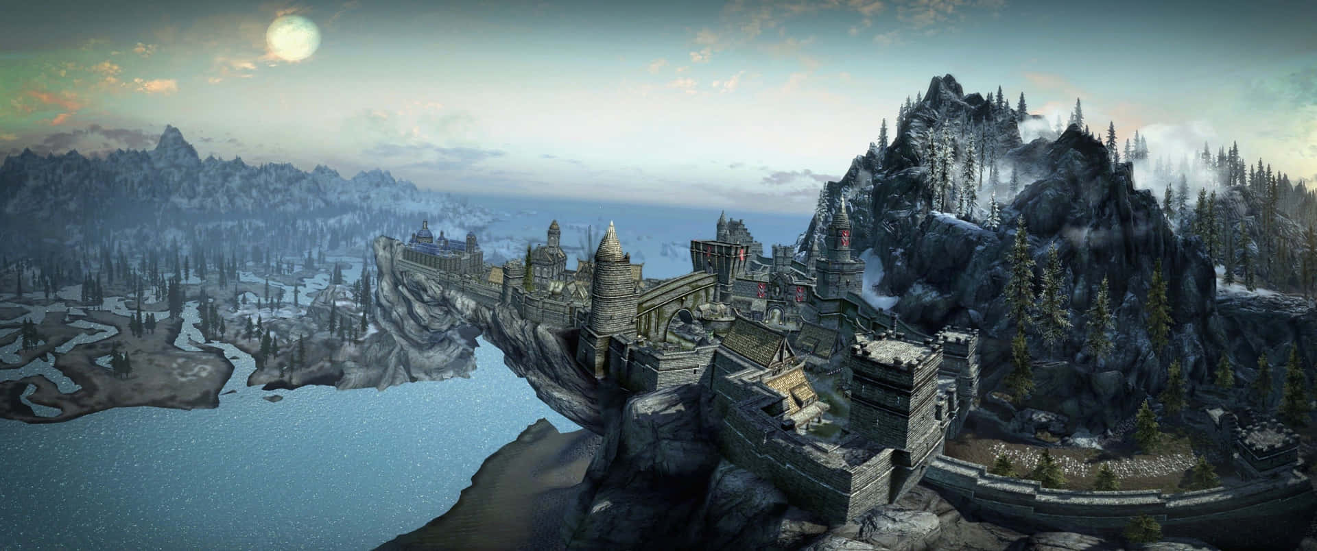 A Screenshot Of A Castle On A Mountain