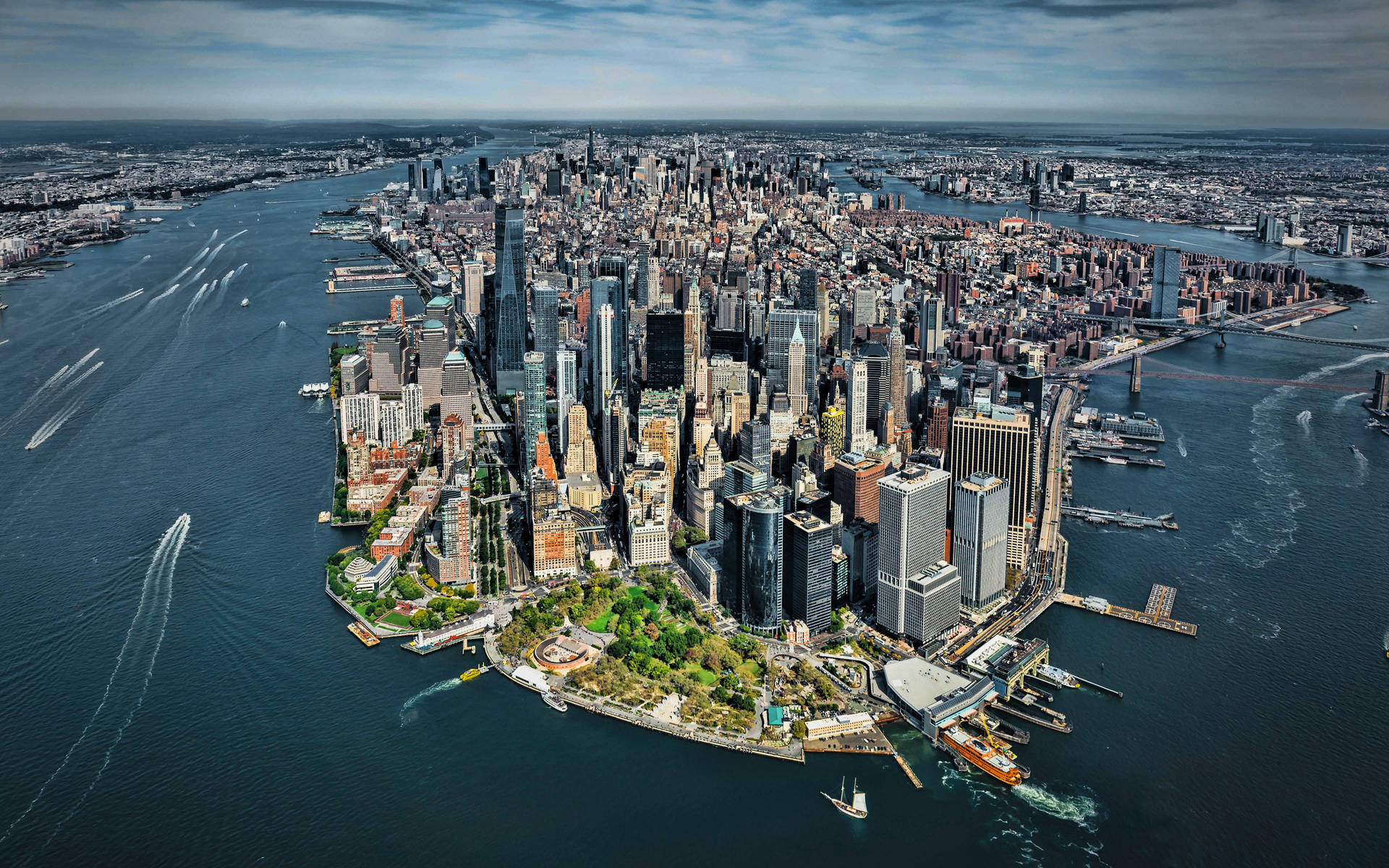 360 Degree Shot Of New York 4k Wallpaper