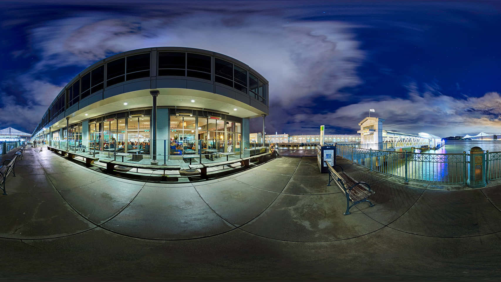 Night Seaside 360 Degree Picture