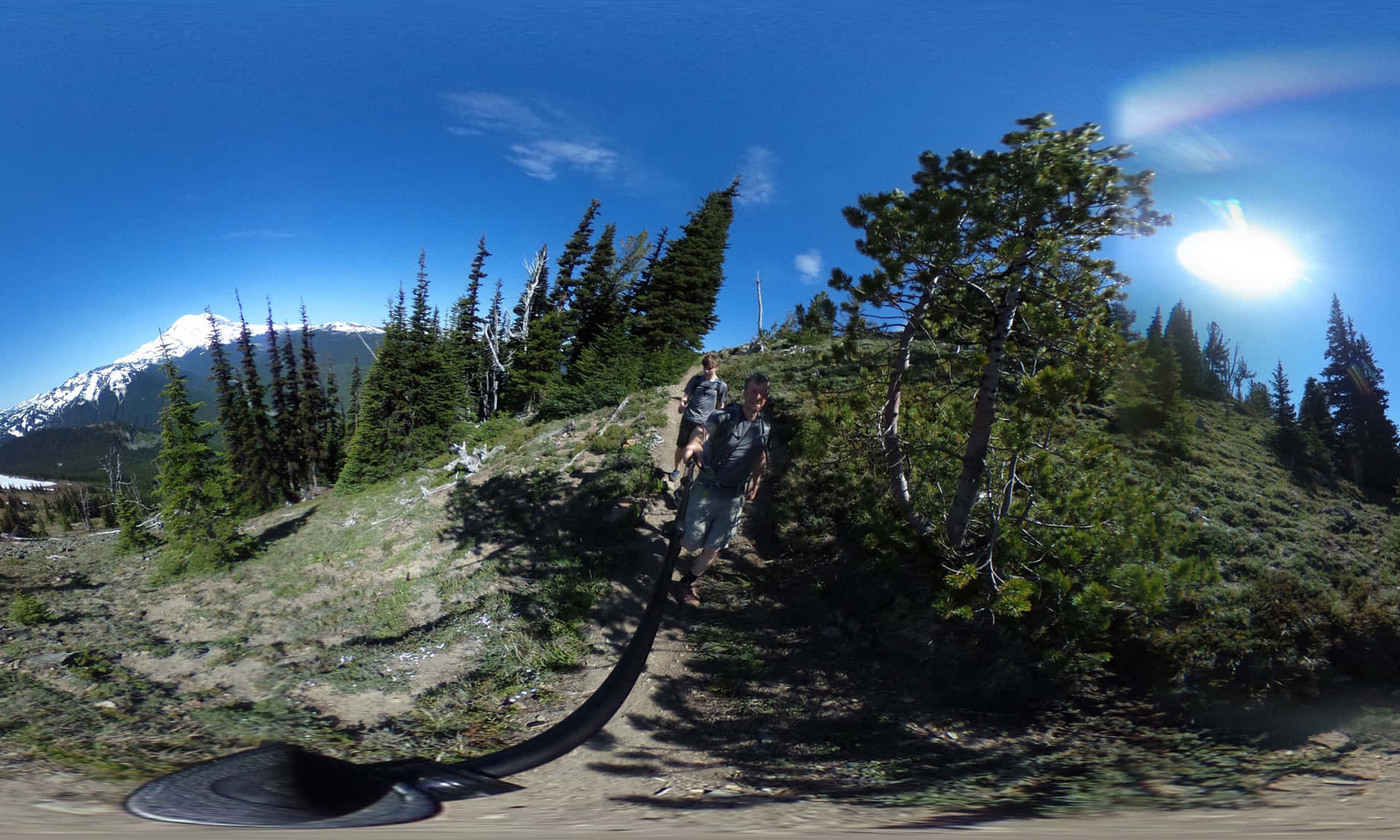 Imagenen 360 Grados Del Sendero De Montaña Para Hacer Senderismo