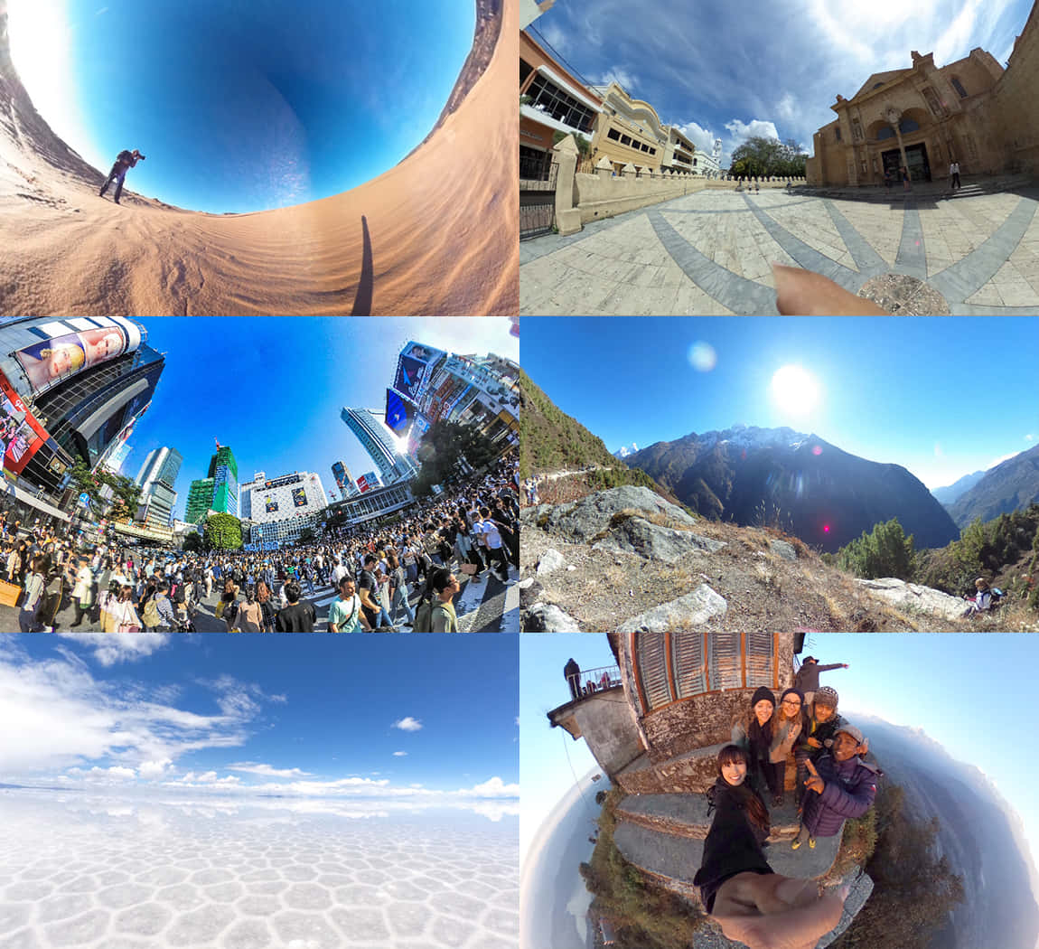 Beautiful Scenery 360 Degree Collage Picture