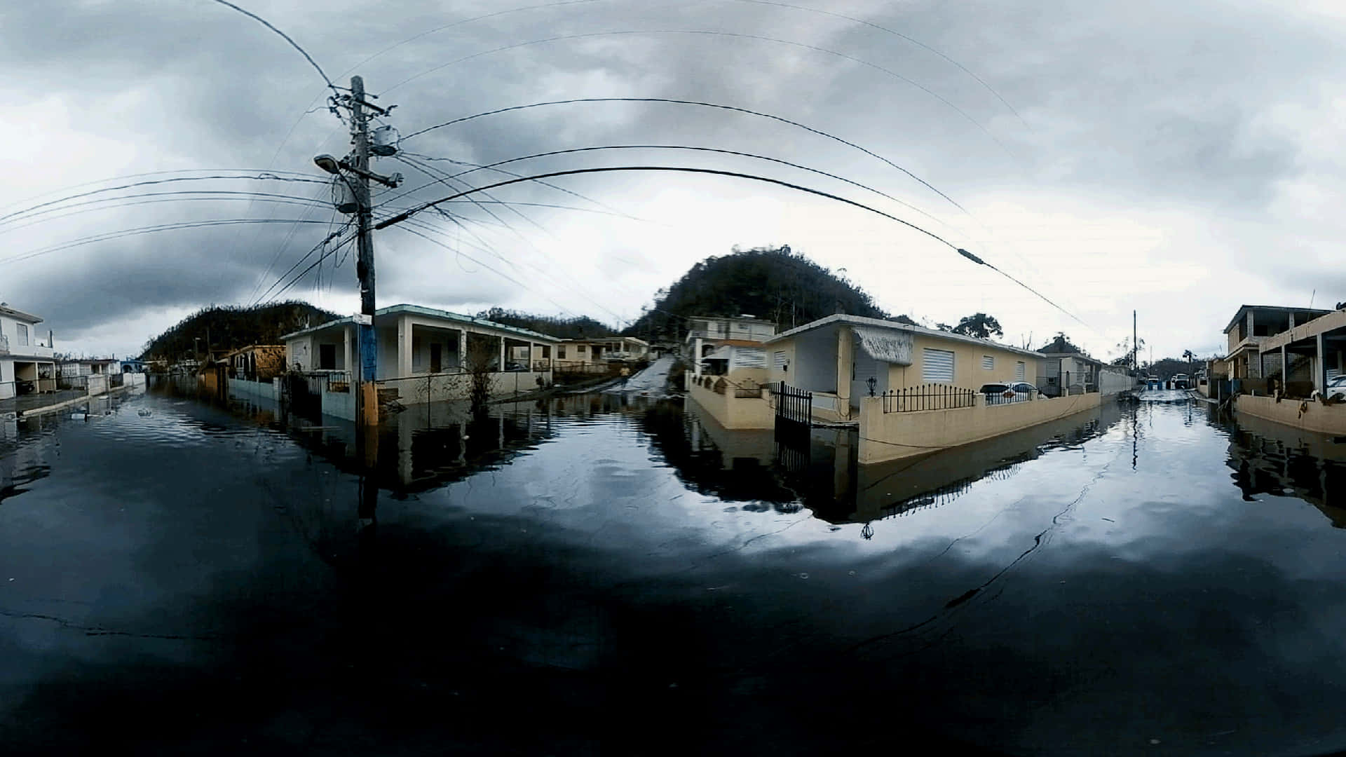 Fotografíaen 360 De Inundación En La Calle