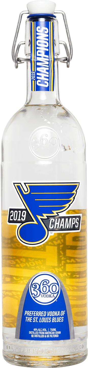 360 Vodka St Louis Blues Champions Edition Bottle PNG