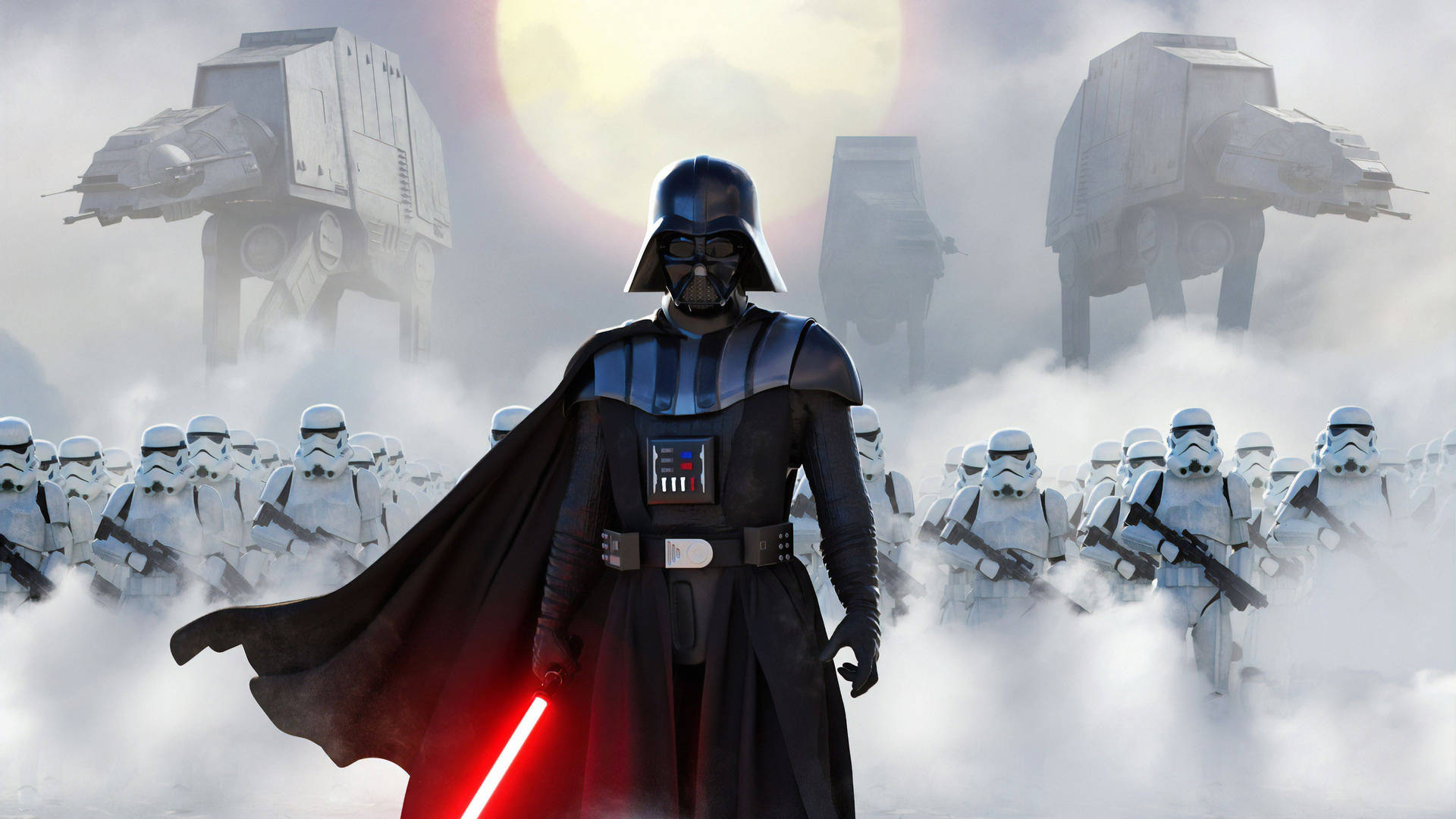3840 x 2160 Star Wars Vader Stormtrooperne Wallpaper