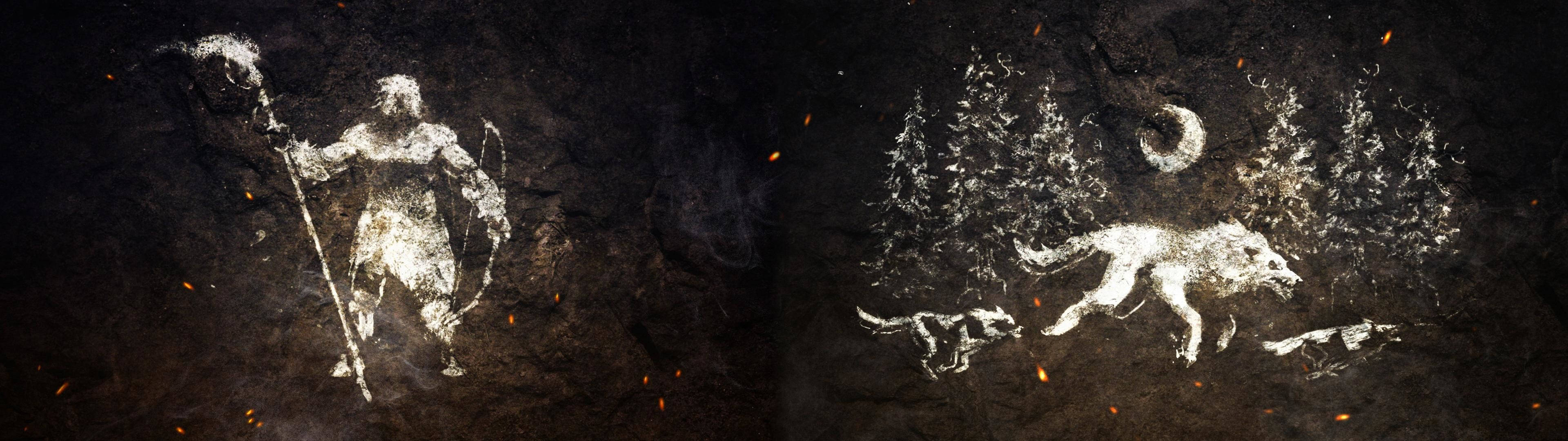 3840x1080 Hd Dual Monitor Cave Art Picture