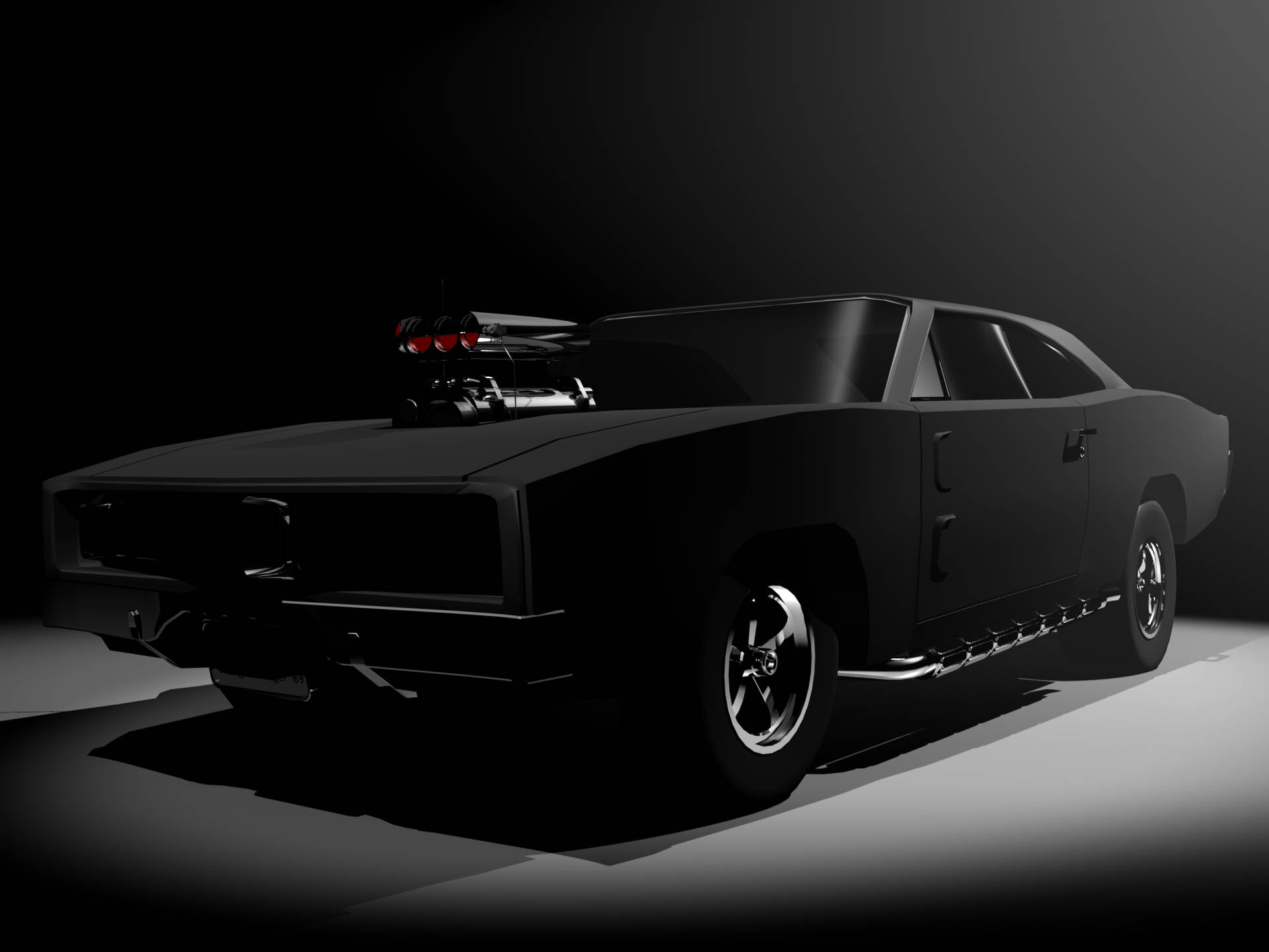 3d 1969 Dodge Charger